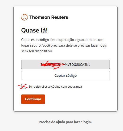 Código de recuperação