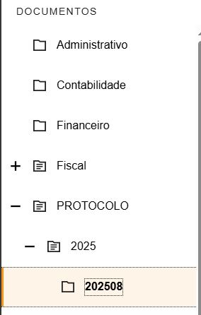 Estrutura de pastas de protocolo